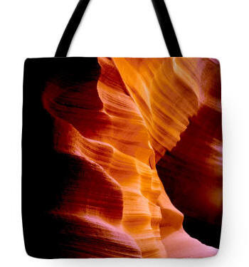 Tote Bag Golden Abyss of Antelope Canyon by Joe Hoover
