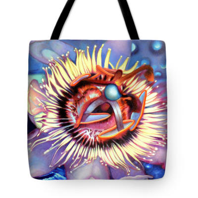 Tote Bag - Passion Flower by Anni Adkins