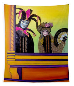 Tapestry, The Fan from the  Carnival of Veniceby Artist Anni Adkins