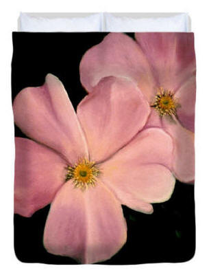 Duvet cover - Double Dogwood Flowers by Artist Anni Adkins