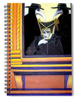 Spiral Notebook - The Crows from Carnival os Venice by Artist Anni Adkins