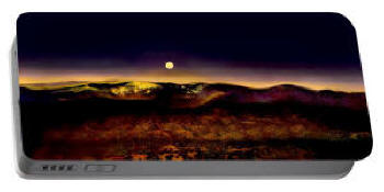 Portable phone charger - Desert Moon Hand tinted Photo by Joe Hoover and Anni Adkins