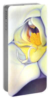 Cell Phone Charger Orchid Mouth by Anni Adkins