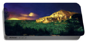 Portable Phone Charger - Sedona Sunset Hand Tinted Photograph by Joe Hoocer and Anni Adkins