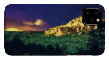 Celll Phone Cover - Sedona Sunset Hand Tinted Photograph by Joe Hoocer and Anni Adkins