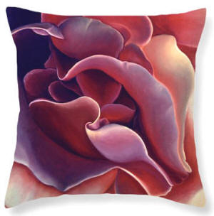hrow Pillow the rose by anni adkins