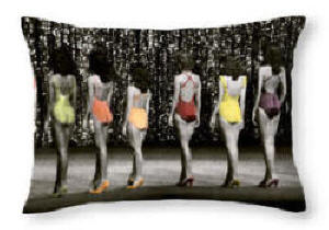 throw pillow Beauty Queens by Joe Hoover