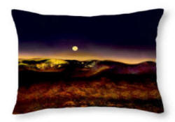 Decorator Pillow - Desert Moon Hand tinted Photo by Joe Hoover and Anni Adkins