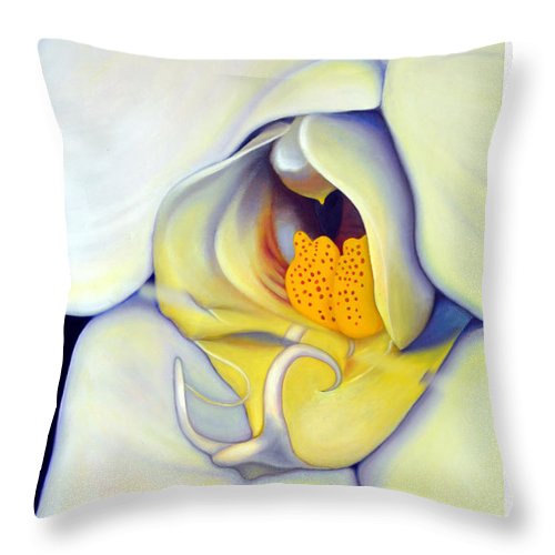 Decor Pillow Orchid Mouth by Anni Adkins