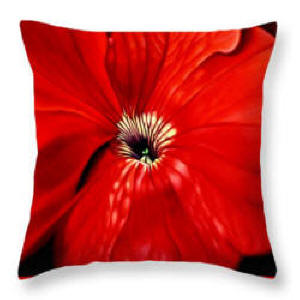 Throw Pillow Petunia by Anni Adkins