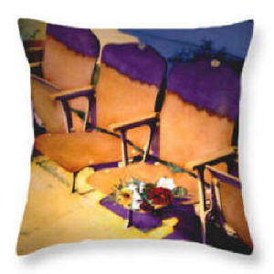 Designer Throw Pillow y - The Courting by Joe Hoover & Anni Adkins