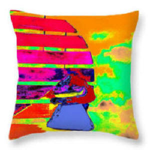 Throw PIllow The Shell and the storm neonby Joe hoover
