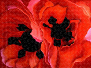 Jigsaw Puzzle -Georgia O'Keeffe Doupke Poppies  by Anni Adkins