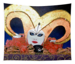 Tapestry - Andrea , Carnival of Venice by Anni Adkins