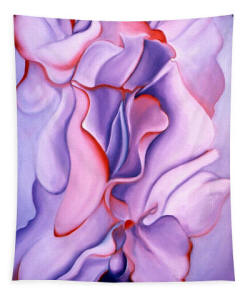 Art Tapestry - Gerogia's Sweet Peas by artist Anni Adkins