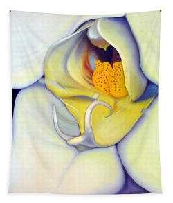 Tapestry - Orchid Mouth Painting by Anni Adkins