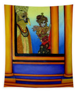 Tapestry - The Prince , Carnival of Venice by Anni Adkins