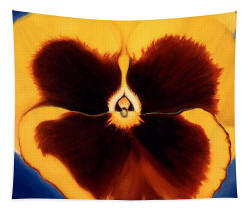 Tapestry - Yellow Pansy by Anni Adkins