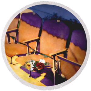Round Beach Towel  - The Courting by Joe Hoover & Anni Adkins