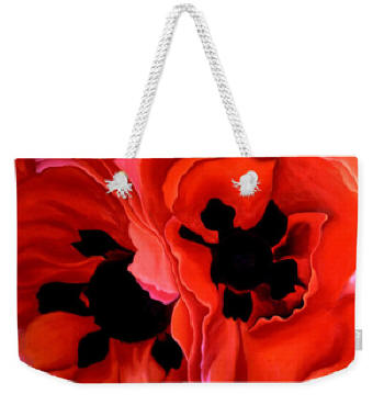 Weekender Bag Georgia O'Keeffe Double Poppy by Anni Adkins