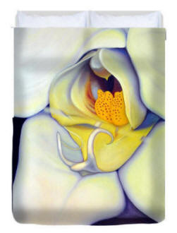 Fleece Blanket- Orchid Mouth by Anni Adkins