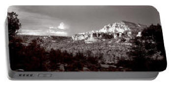 PORTABLE PHONE CHARGER - Sedona Sunset, Black and White Photograph by Joe Hoover