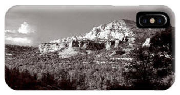 PHONE CASE - Sedona Sunset, Black and White Photograph by Joe Hoover