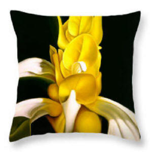 Throw PIllow Angel Flower by Anni Adkins