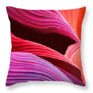 Decorative Throw Pillow - Antelope Waves by artist Anni
