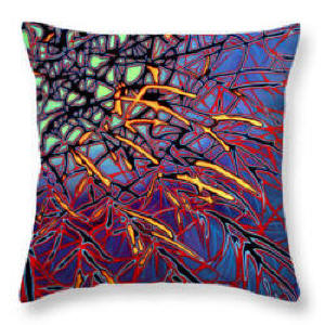 Throw Pillow Barrel cactus by Anni Adkins