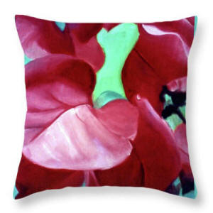 Throw Pillow Bougainvillea by Anni adkins
