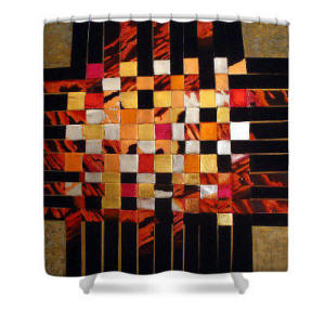 Shower Curtain  - Woven Sky by Anni Adkins